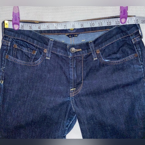 Women’s Lucky Brand mid-rise crop sweet’n straight‎ dark blue Jeans Sz 6/28 - Picture 8 of 13